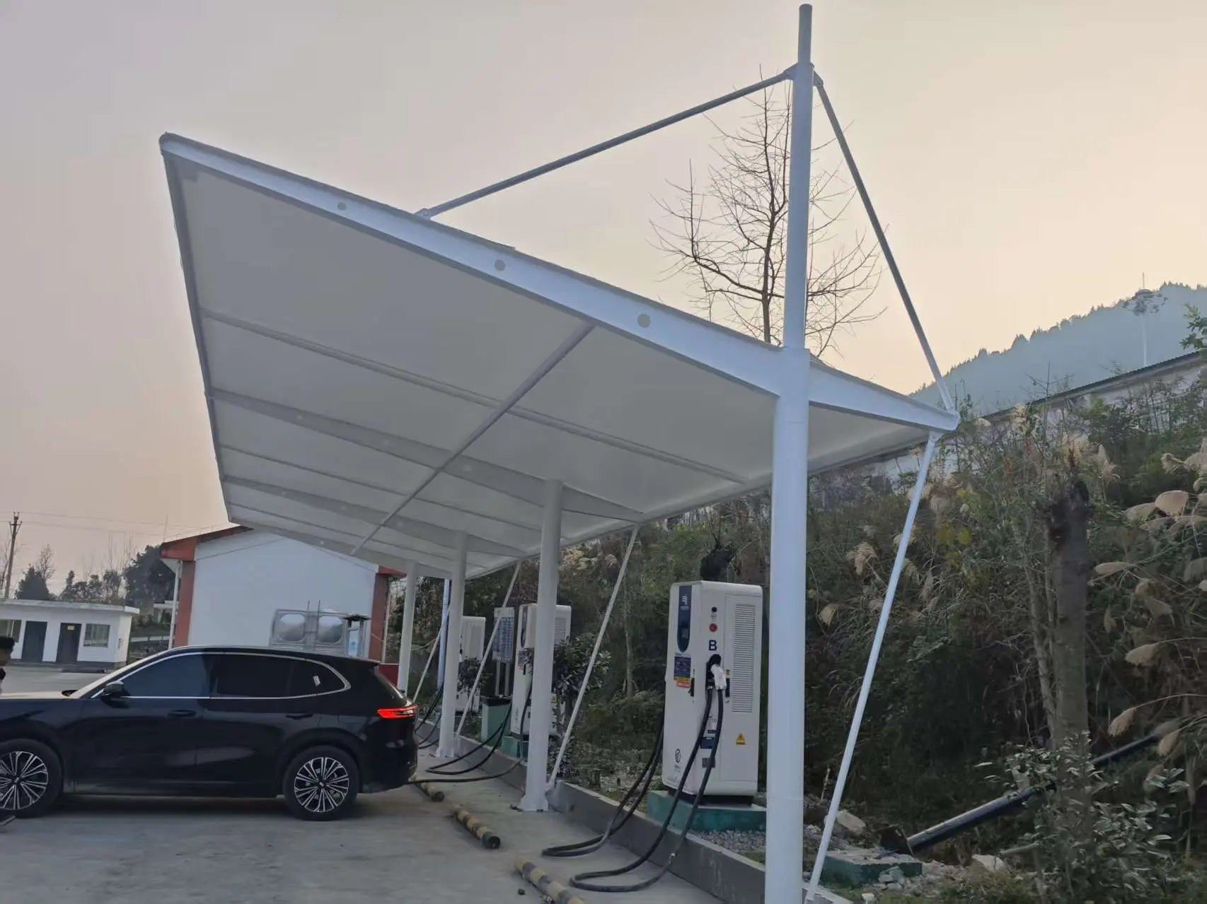 贵州正安膜结构停车棚怎么选才不踩坑?园区、小区、政府项目都该看看